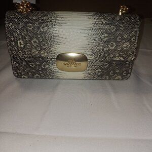 NWT COACH Eliza Flap Crossbody Lizard-Embossed Leather